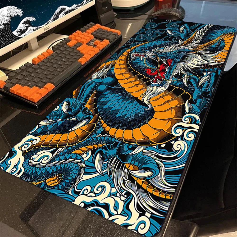 Japanese Dragon Gaming Desk Mat