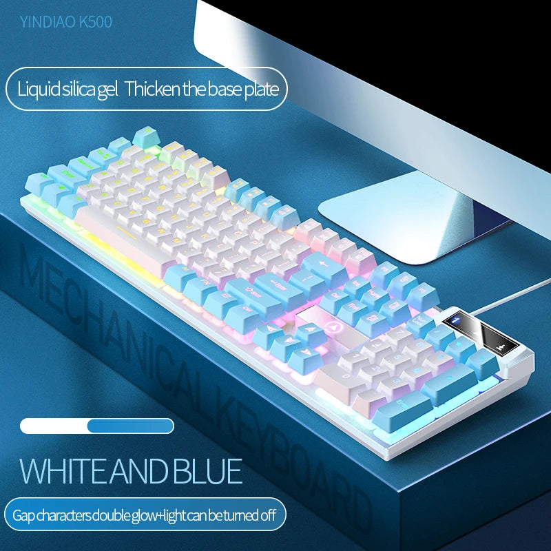 YINDIAO Gaming Keyboard Wired Laptop Desktops PC