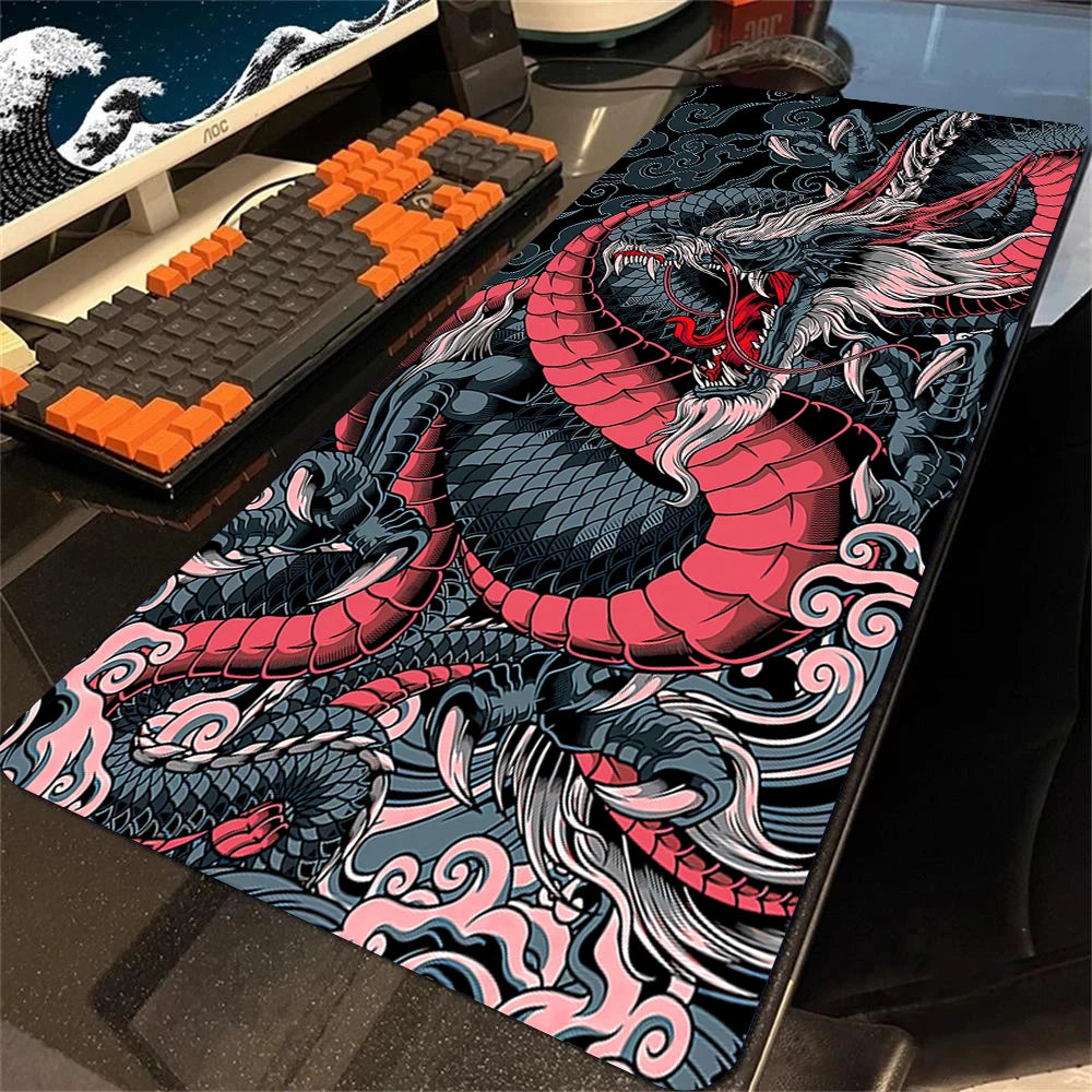 Japanese Dragon Gaming Desk Mat