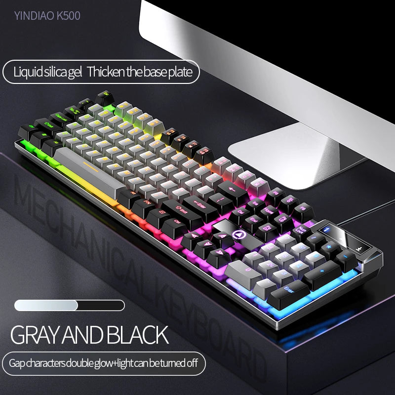 YINDIAO Gaming Keyboard Wired Laptop Desktops PC