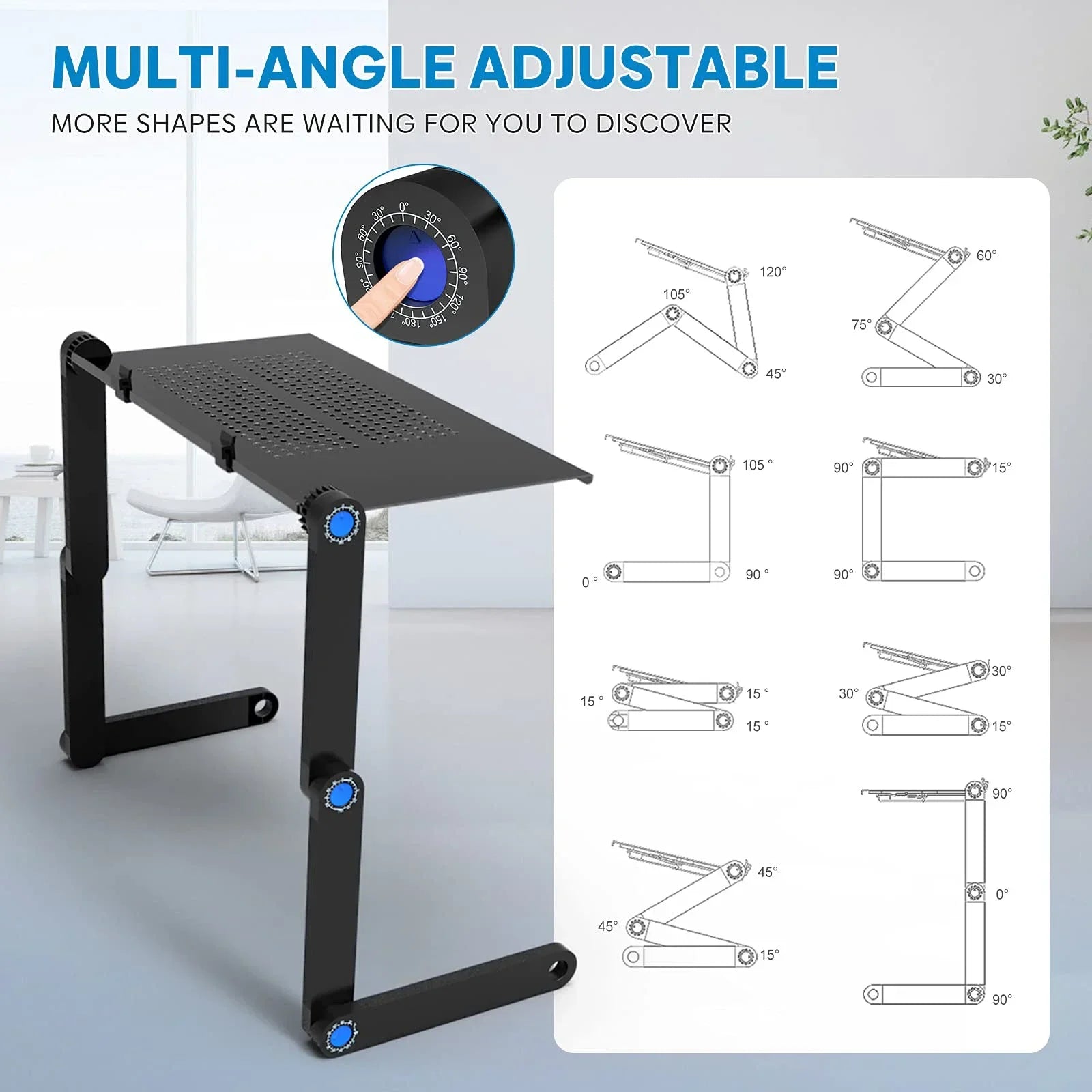 Adjustable Laptop Stand Desk with Mouse Pad