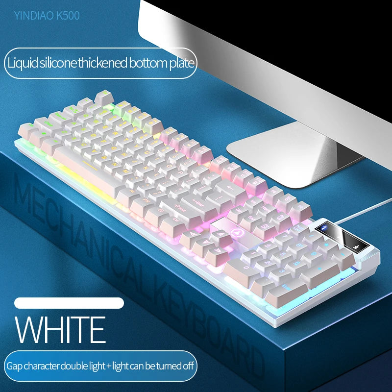 YINDIAO Gaming Keyboard Wired Laptop Desktops PC