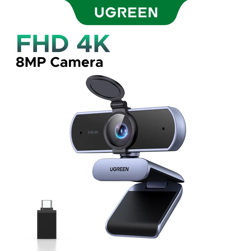 UGREEN 4K Webcam with AI Noise-Cancelling Mic