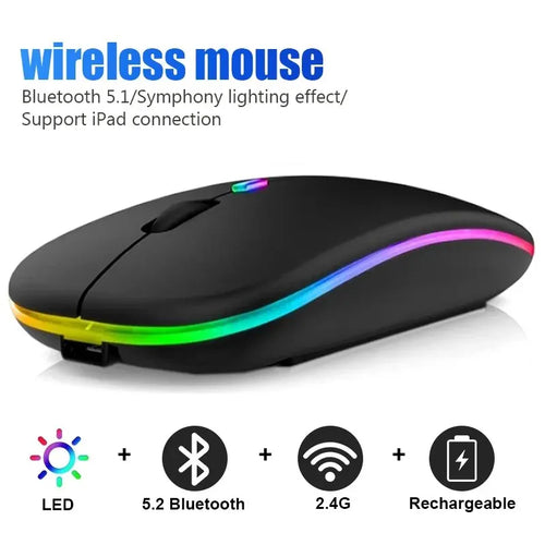 RGB Rechargeable Wireless Mouse for Laptop PC
