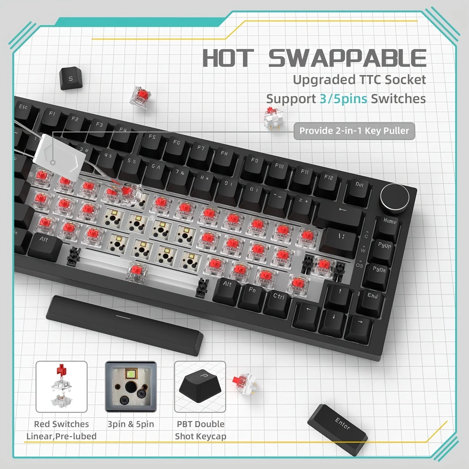 AJAZZ AK820 Mechanical Keyboard