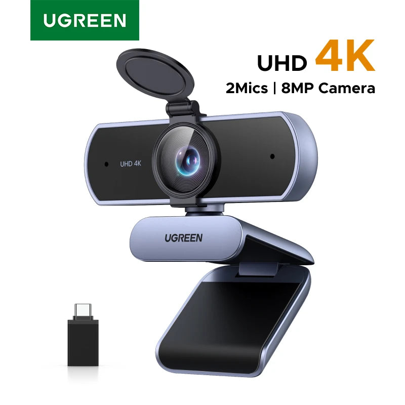 UGREEN 4K Webcam with AI Noise-Cancelling Mic