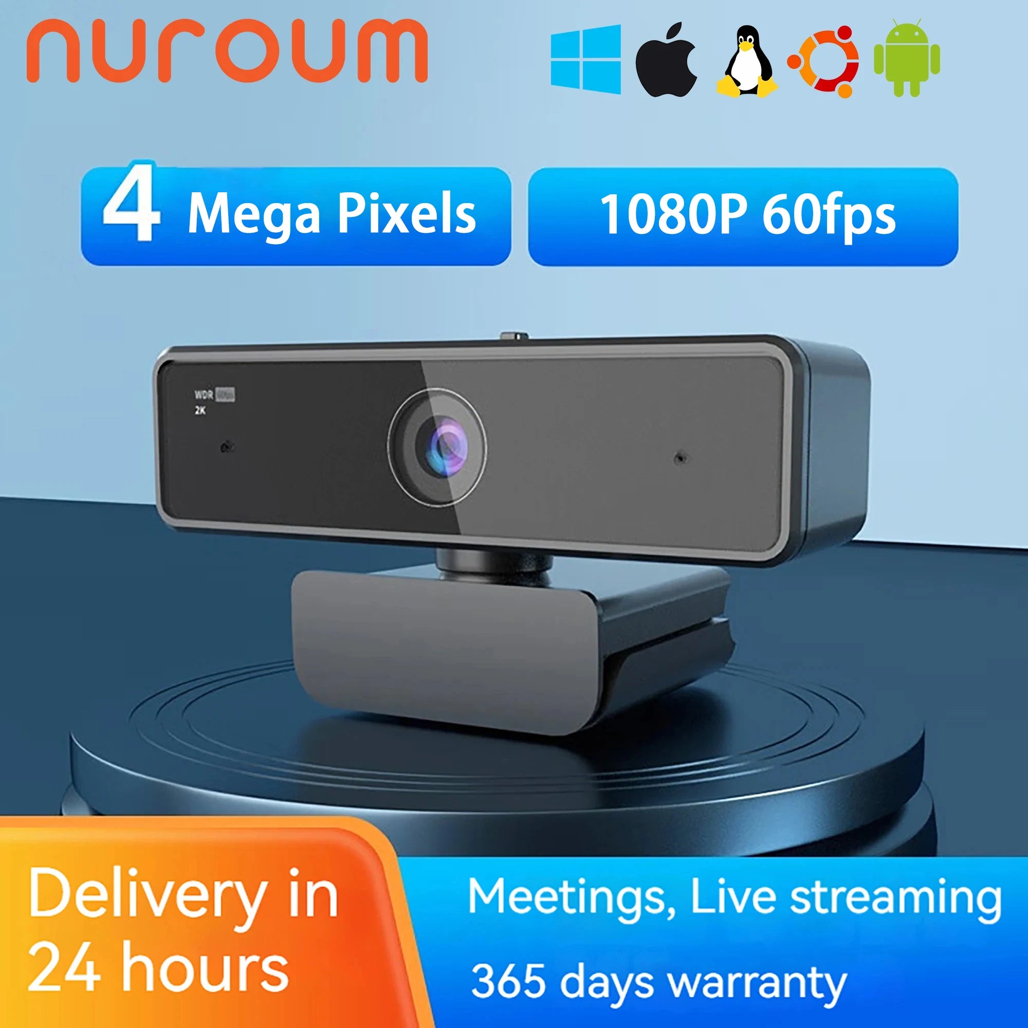 Nuroum V11 2K USB Webcam