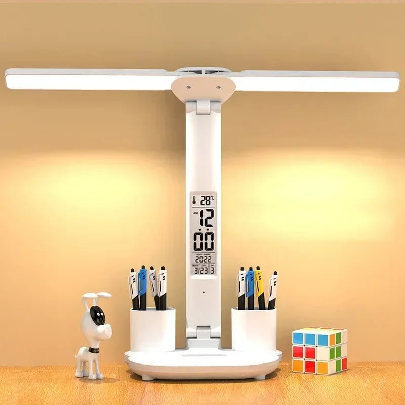LED Smart Desk Lamp with Clock & Temperature Display