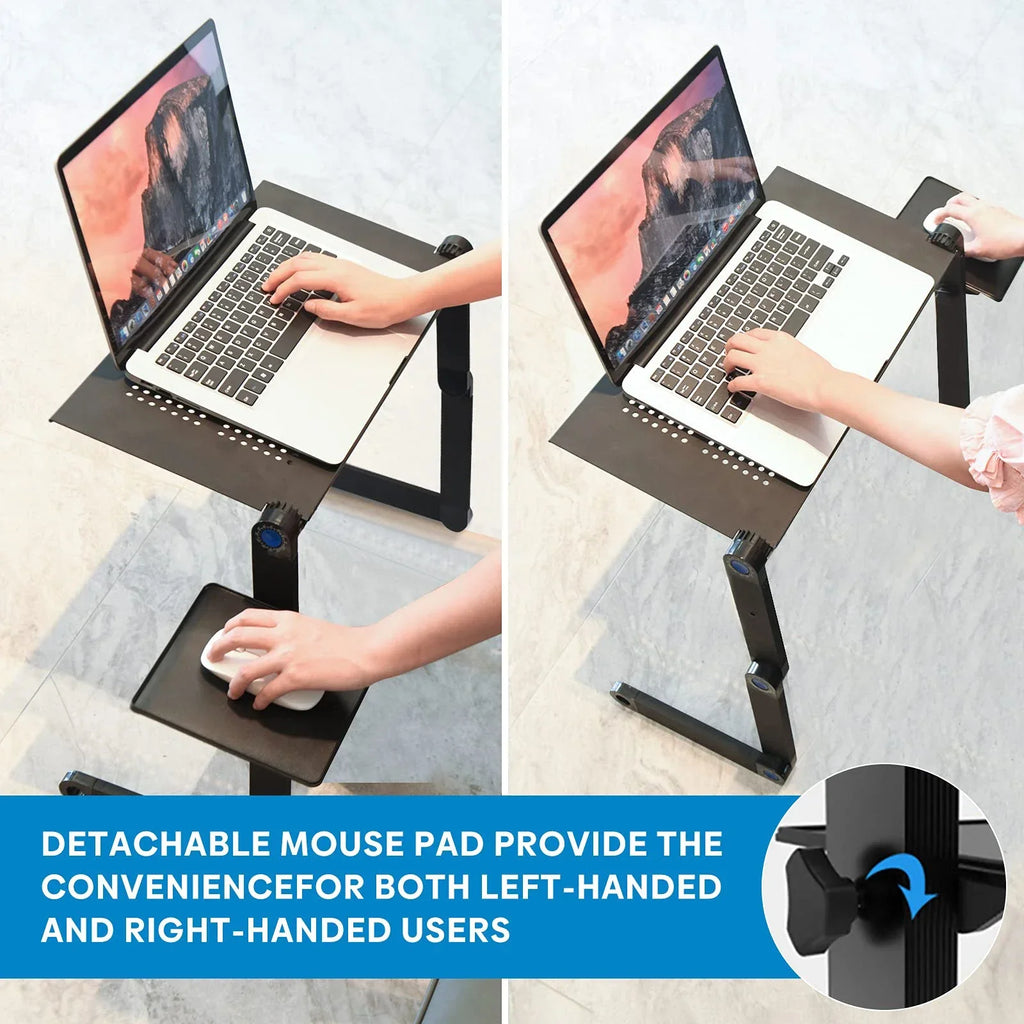 Adjustable Laptop Stand Desk with Mouse Pad