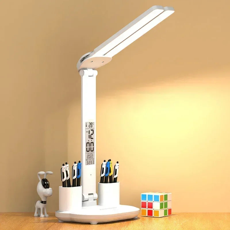 LED Smart Desk Lamp with Clock & Temperature Display