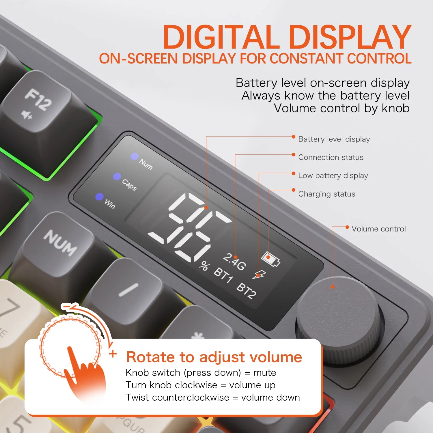 FREEWOLF M96 Wireless Keyboard