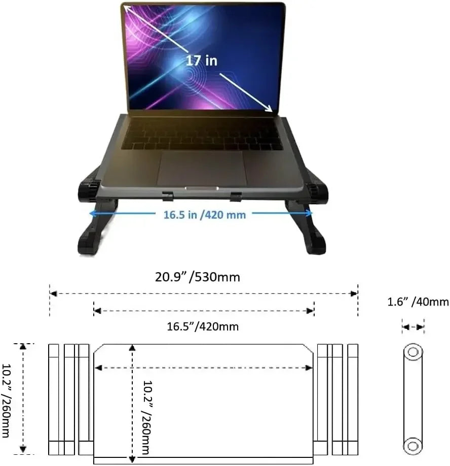 Adjustable Laptop Stand Desk with Mouse Pad