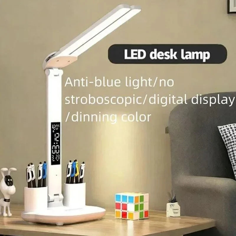 LED Smart Desk Lamp with Clock & Temperature Display