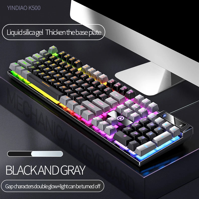 YINDIAO Gaming Keyboard Wired Laptop Desktops PC
