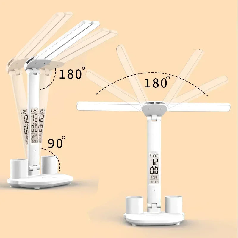 LED Smart Desk Lamp with Clock & Temperature Display
