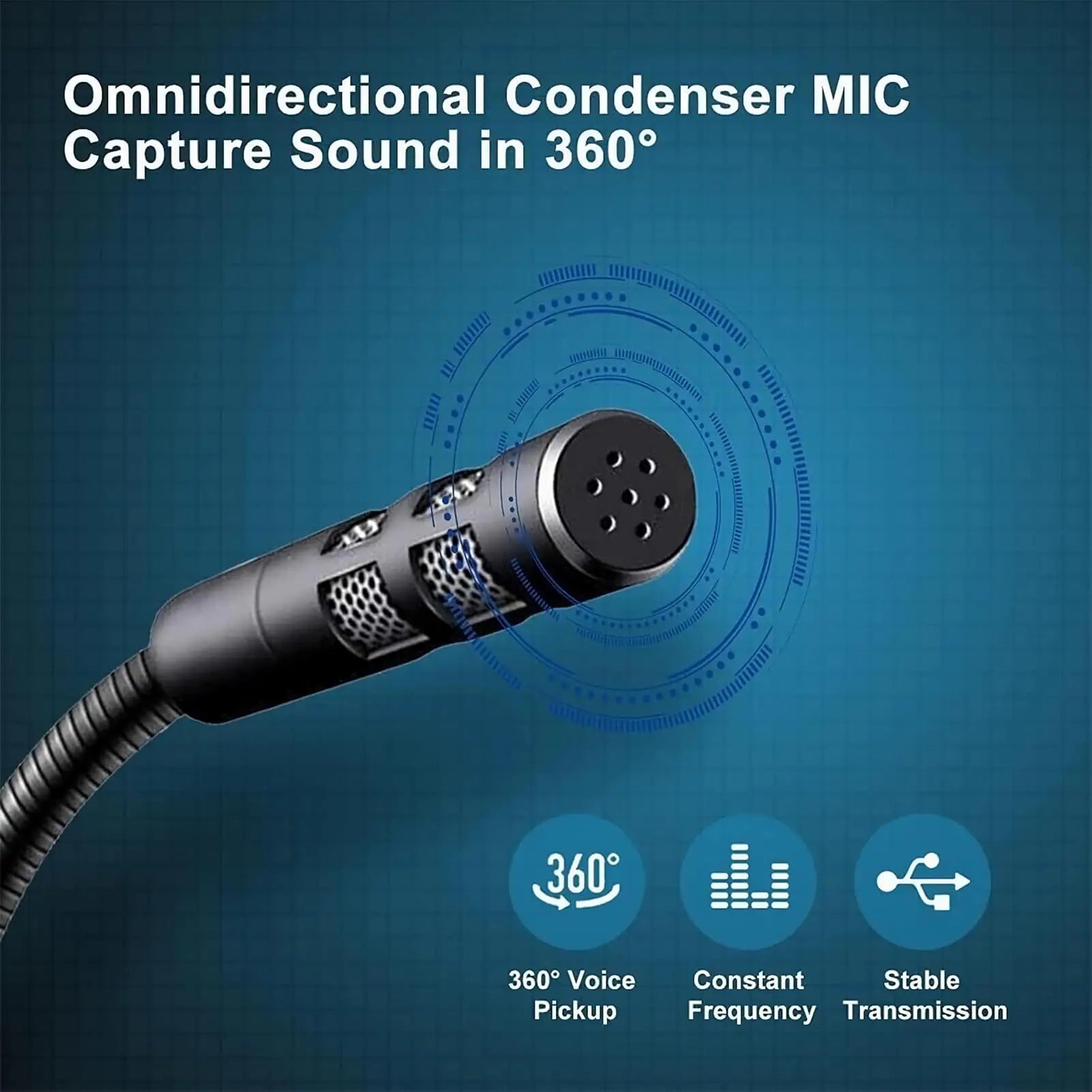 USB Omnidirectional Desktop Microphone