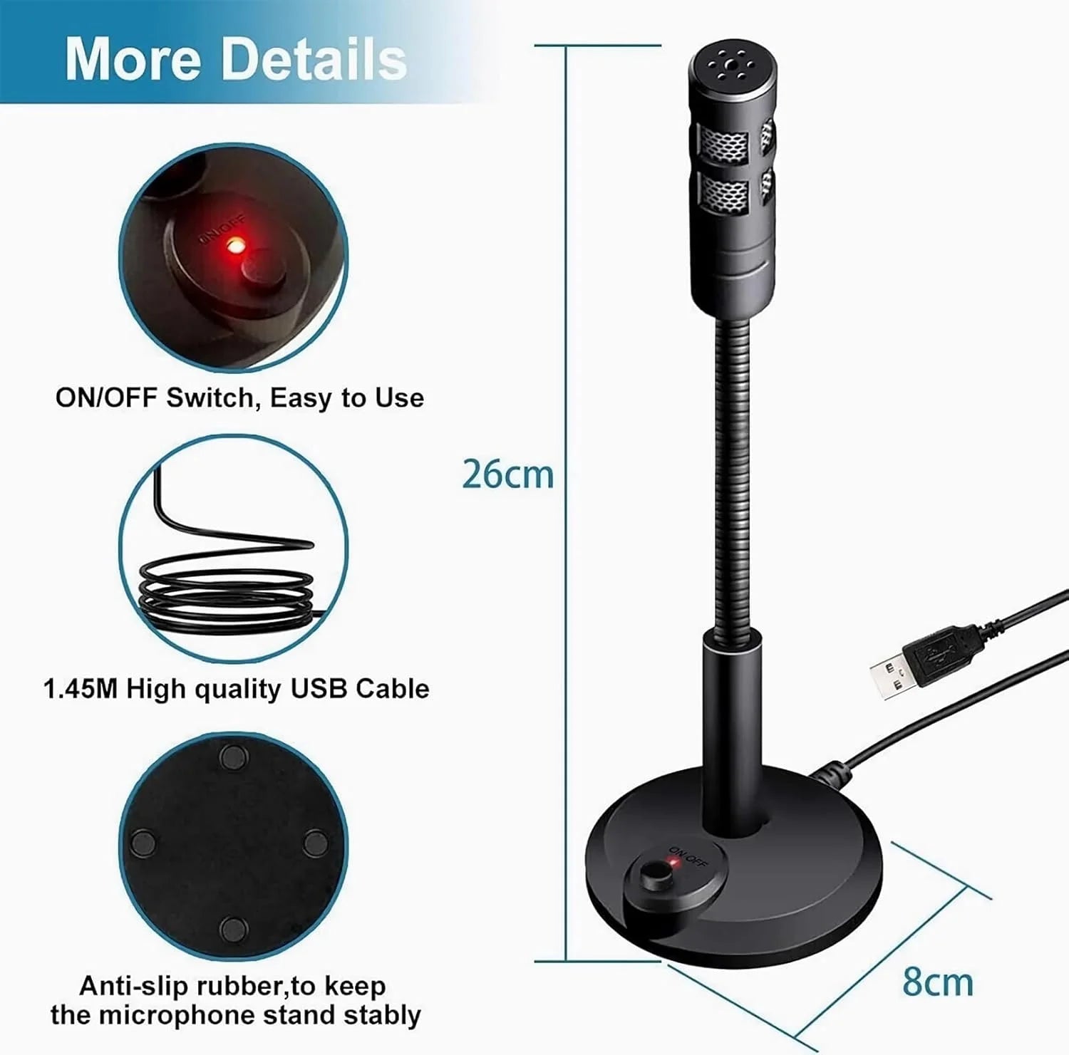 USB Omnidirectional Desktop Microphone