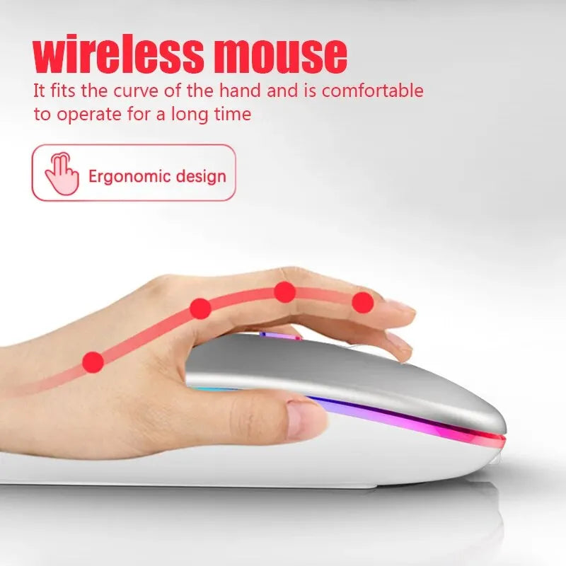 RGB Rechargeable Wireless Mouse for Laptop PC